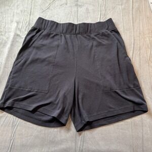 Lahgo LUNYA Mens Sleep Lounge Shorts S Black Jersey Knit Made USA Lightweight